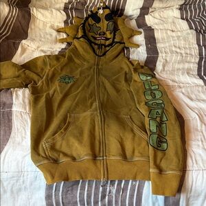 Men's Brown Zip-Up Sweater